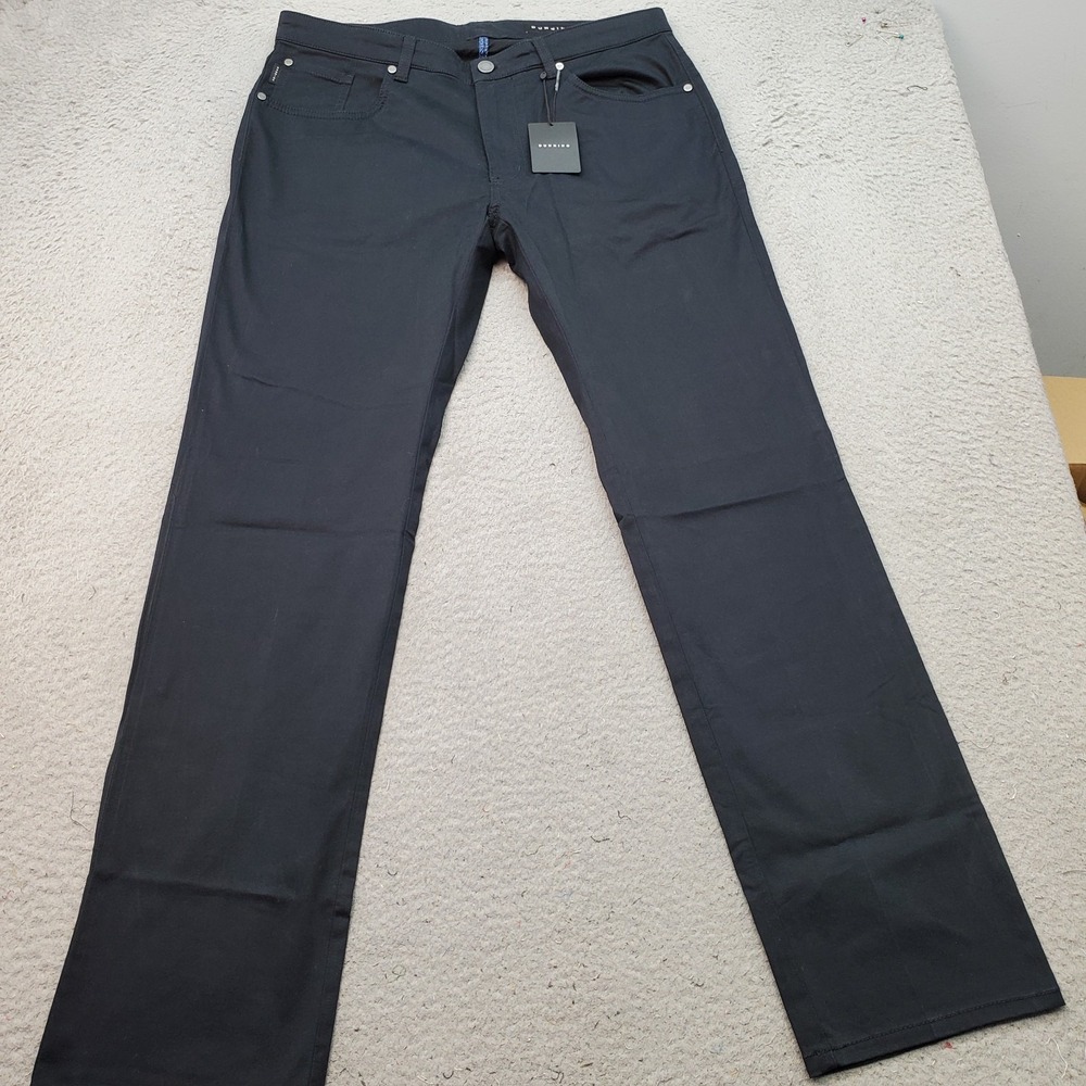 Dunning Golf Chino Pants Men 33/32 Black Performance Stretch Quick Dry D7F23P748
